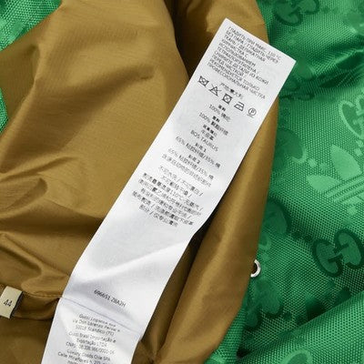 GUCCI X ADIDAS MONOGRAM TREFOIL ANORAK HALF-ZIP JACKET SIZE 44 LOGO GREEN ALMOST