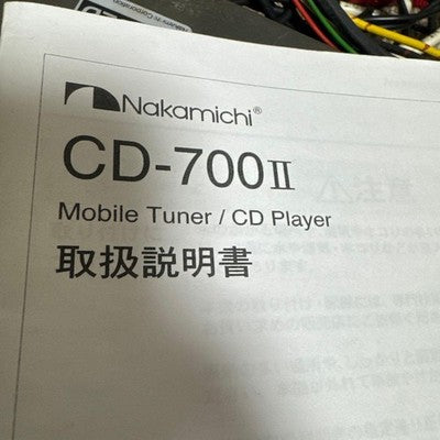 NAKAMICHI CD-700II MOBILE TUNER / CD PLAYER AM FM USB AUX DC14.4V