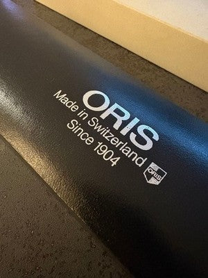 ORIS 7403 17 JEWELS AUTOMATIC MEN'S WATCH GOLD TONE 33MM LEATHER SWISS MADE BOX