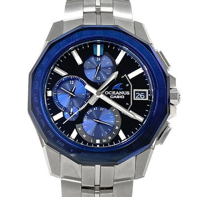 CASIO OCEANUS MANTA S6000 SERIES OCW-S6000-1AJF TOUGH SOLAR RADIO BLACK X BLUE