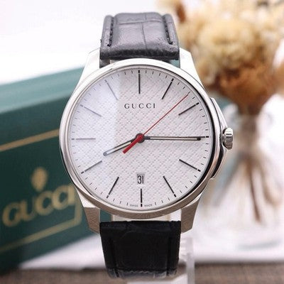 GUCCI 126.3 G-TIMELESS WATCH, GUILLOCHÉ DIAL, WORKING, NEW BATTERY, APPROX. 40M