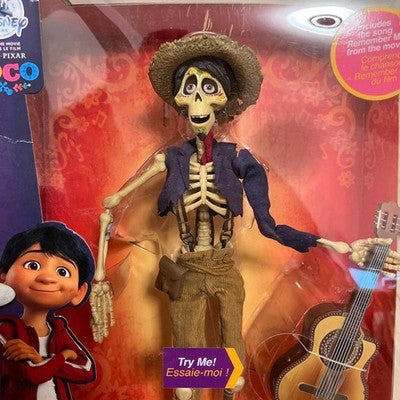 DISNEY COCO SINGING DOLL MIGUEL HECTOR SET FIGURE REMEMBER ME WORKING