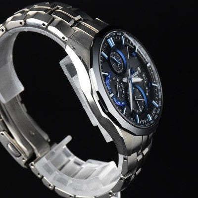CASIO OCEANUS MANTA OCW-S3001-1AJF TITANIUM SOLAR RADIO WAVE MEN WATCH BLUE