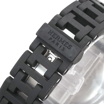 HERMES CLIPPER DIVER CL2 315 CHRONOGRAPH LADIES WRISTWATCH DATE DISPLAY, BLACK