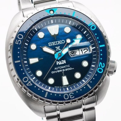 SEIKO PROSPEX TURTLE PADI SBDY125 DIVER AUTOMATIC WATCH GREAT BLUE DIAL