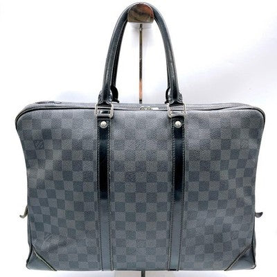 LOUIS VUITTON BRIEFCASE PORTE DOCUMENT VOYAGE N41125 DAMIER GRAPHITE BLACK GRAY