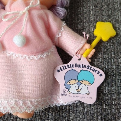SANRIO LITTLE TWIN STARS LALA PLUSH DOLL VINTAGE 1976 RARE TAGGED USED JAPAN