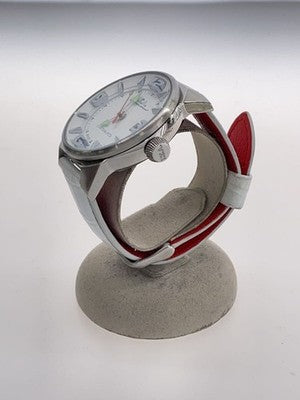 I.T.A. LAUTOMATIKO 26.00.01 AUTOMATIC WHITE DIAL LEATHER ITALIAN DESIGN WATCH