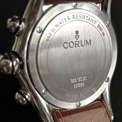 CORUM BUBBLE CHRONOGRAPH 396.150.20 AUTOMATIC STEEL RUBBER MENS WATCH USED