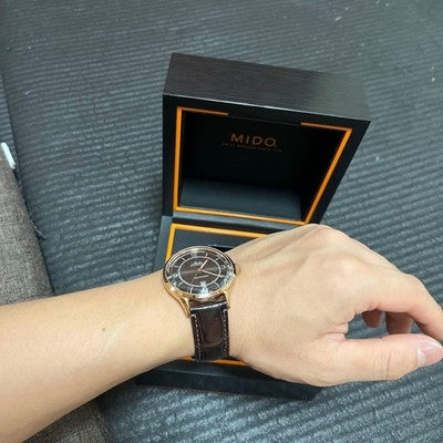 MIDO MULTIFORT M040.407.36.060.00 AUTOMATIC BLACK DIAL ROSE GOLD MEN WATCH BOX