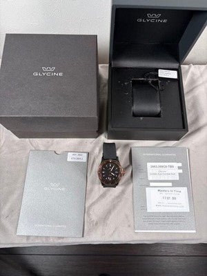 GLYCINE GOLDEN EYE COMBAT SUB 3863.399C6-TB9 AUTOMATIC BRONZE DIVER BOXED