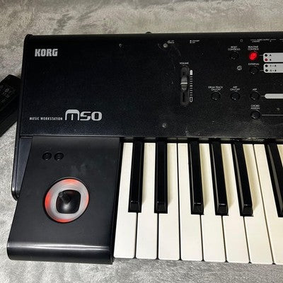 KORG M50 61 MUSIC WORKSTATION SYNTHESIZER KEYBOARD W/ AC PEDAL MANUAL FROM JAPAN
