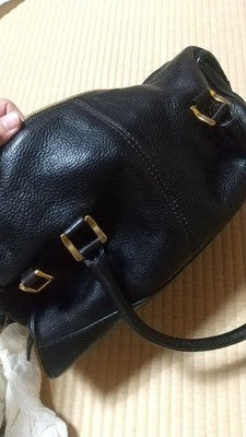 BURBERRY PRORSUM BOSTON BAG SHOULDER BAG LEATHER NOVA CHECK PATTERN USED