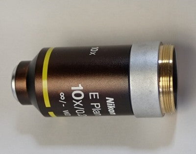 Nikon CFI E Plan 10x 0.25 Infinity Objective Lens ∞/- Removed From E200 Used