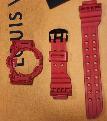 CASIO G-SHOCK FROGMAN GWF-1000-1JF SOLAR RADIO USED WORKING RED BEZEL SET JP