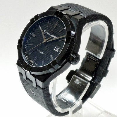 MAURICE LACROIX AIKON AUTOMATIC AY67070 ML115 BLACK DIAL PVD MENS WATCH AS IS