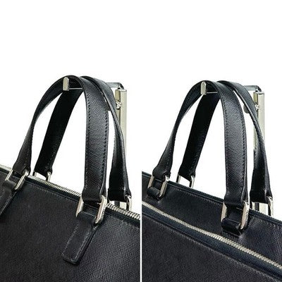 PRADA SAFFIANO LEATHER BUSINESS BAG BLACK TRIANGLE LOGO BRIEFCASE A4