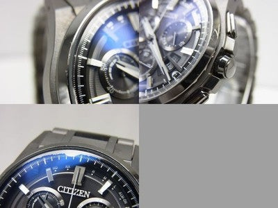 CITIZEN ATTESA DIRECT FLIGHT BY0094-87E MEN'S TITANIUM ECO-DRIVE DLC BLACK WATCH