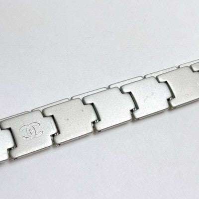 CHANEL COCO MARK CHAIN BELT SILVER TONE LOGO BUCKLE 99A VINTAGE MADE IN FRANCE
