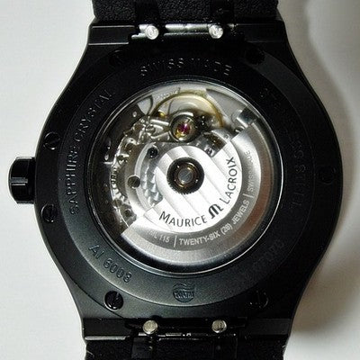 MAURICE LACROIX AIKON AUTOMATIC AY67070 ML115 BLACK DIAL PVD MENS WATCH AS IS