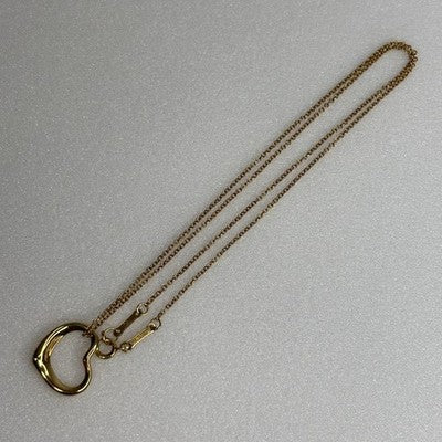 TIFFANY & CO. 18K 750 OPEN HEART NECKLACE PENDANT 15MM YELLOW GOLD RARE