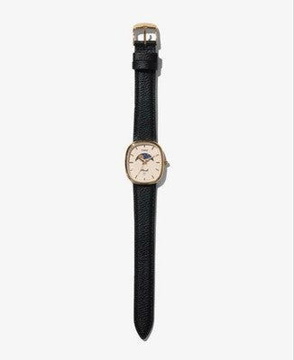 TIMEX X NOAH OVAL MOON PHASE WATCH SILVER BROWN LEATHER CREAM LIMITED NEW W/BOX