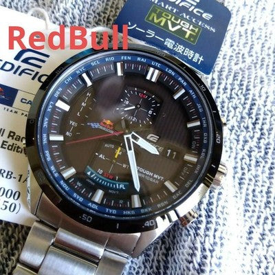 CASIO EDIFICE EQW-A1100RB Red Bull Solar Radio Chronograph Excellent Used
