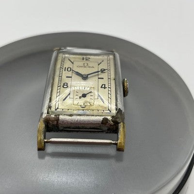 OMEGA VINTAGE T17 MANUAL WIND RECTANGULAR CASE WRISTWATCH CLASSIC RARE