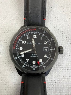HAMILTON KHAKI TAKEOFF AIR ZERMATT H76695733 BLACK PVD AUTOMATIC WATCH NEW BOX