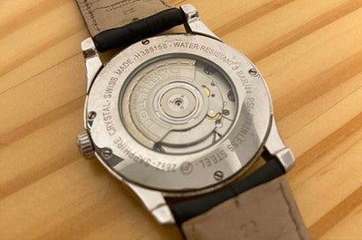 HAMILTON Jazzmaster H385150 Automatic Date Watch Stainless Steel Skeleton Back