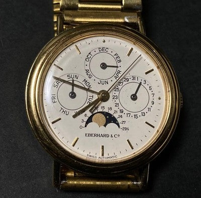 EBERHARD LECANTIERME MOONPHASE COMPLETE CALENDAR ETA2892 SILVER 925 GP