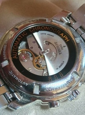 TISSOT PRC200 A014427A CHRONOGRAPH WATCH BLACK SILVER DIAL 200M STEEL MENS SWISS