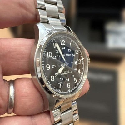 HAMILTON KHAKI FIELD AUTO H706250 BLACK DIAL AUTOMATIC MEN'S WATCH 44MM