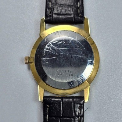 UNIVERSAL GENEVE 542136 VINTAGE MANUAL WIND LINEN DIAL GOLD PLATED WATCH