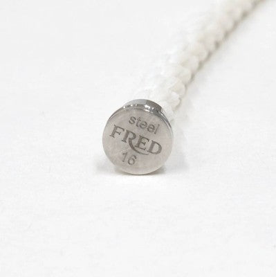 FRED FORCE 10 CABLE LM 2-PIECE LARGE 16 ENGRAVED WHITE SS FASHION EXCELLENT+++++