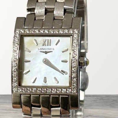 LONGINES DOLCEVITA L5.166.0 DIAMOND BEZEL MOP DIAL 20.8MM SS QUARTZ WATCH