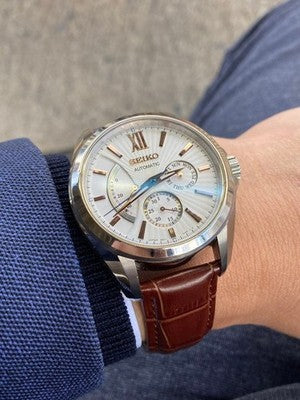 SEIKO SDGC021 BRIGHTZ MEN'S WRISTWATCH POWER RESERVE ROUND FACE JAPAN MADE