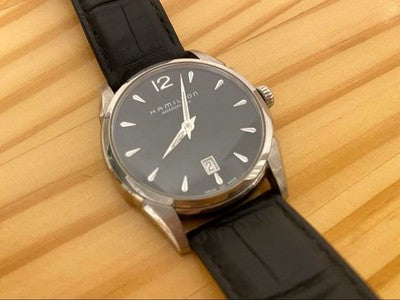 HAMILTON Jazzmaster H385150 Automatic Date Watch Stainless Steel Skeleton Back