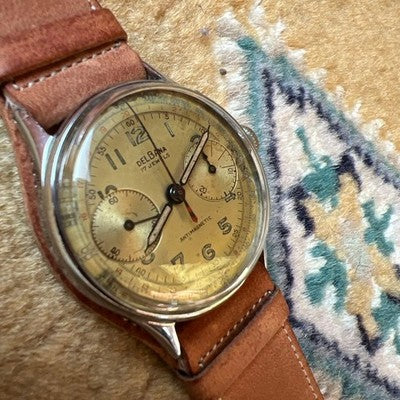 VINTAGE WATCH 34MM CASE MECHANICAL MANUAL WIND OVERHAULED 2025