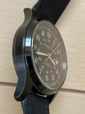 HAMILTON KHAKI FIELD H705850 AUTOMATIC MEN'S WATCH BLACK DIAL 40MM SWISS MADE