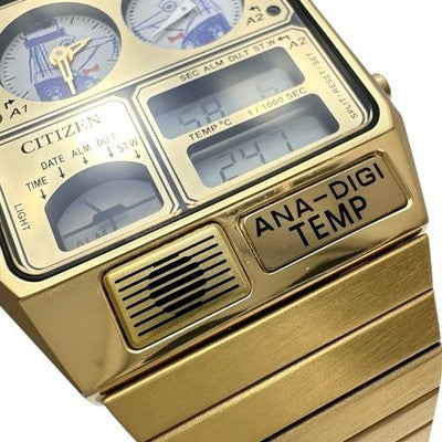 CITIZEN ANA-DIGI TEMP GOLD MEN'S WATCH 8989-A17330G COLLECTIBLE RARE