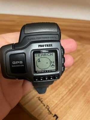 CASIO PRT-1 GPS PRO TREK SATELLITE NAVI BATTERY REPLACED WATCH VINTAGE AS IS