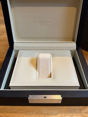 A LANGE SOHNE WATCH BOX BLACK LEATHER STORAGE CASE RARE UNUSED GERMANY