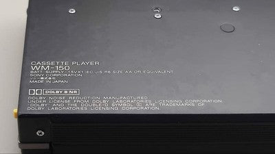 SONY WM-150 CASSETTE WALKMAN PORTABLE PLAYER WITH COVER FOR PARTS OR NOT WORKING