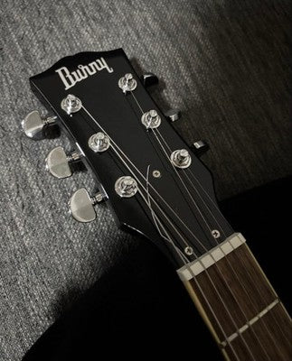 BURNY SRSA-65 SEMI HOLLOW ELECTRIC GUITAR ES-335 TYPE GOTOH LOCKING TUNERS USED