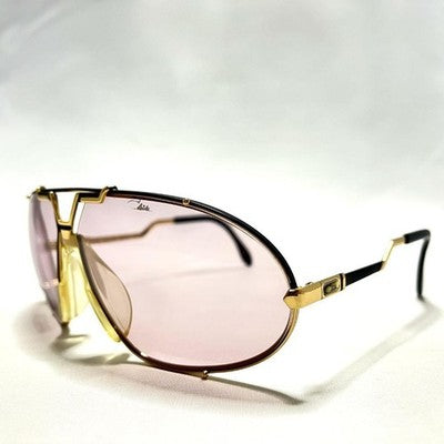 CAZAL SUNGLASSES 906 GOLD AUTH VINTAGE 90'S UNUSED W/REPLACEMENT LENS, CASE, BOX