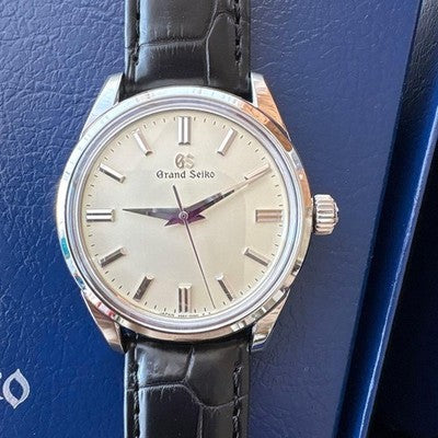 GRAND SEIKO MANUAL WINDING MEN'S WRISTWATCH ROUND FACE JAPAN MADE LEATHER BELT