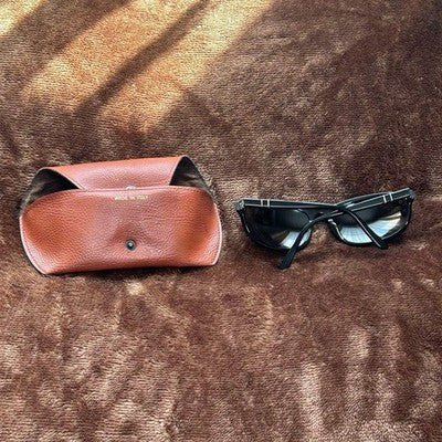PERSOL RATTI 127 95 58230 OF SUNGLASSES TERMINATOR 2 BLACK ITALY W/CASE