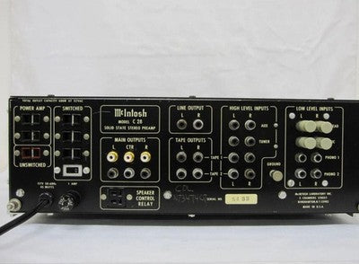 MCINTOSH C28 STEREOPHONIC PREAMPLIFIER VINTAGE HIGH END AUDIO STEREO AMP