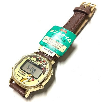 EIKO ALBA DISNEY CHIP AND DALE ANIME MELODY WATCH 1980S NEW NOS RARE